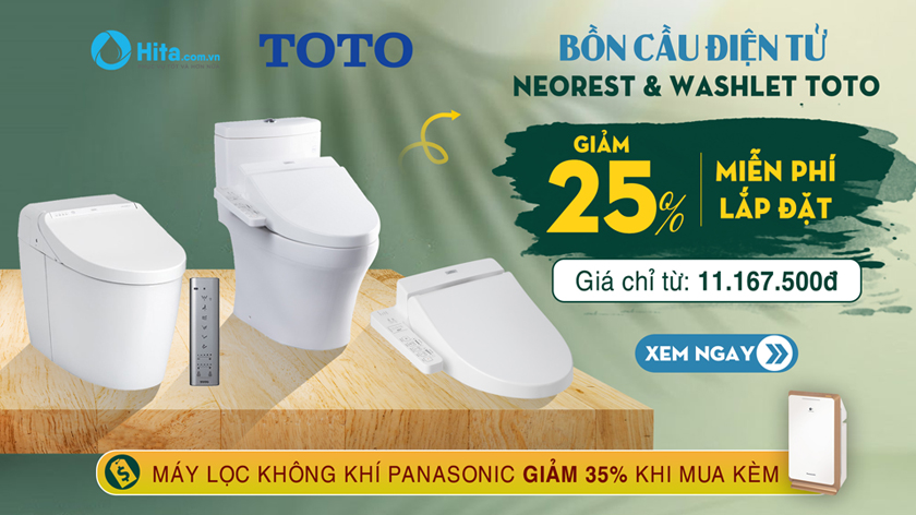 Ưu đãi 25% khi mua bồn cầu điện tử TOTO